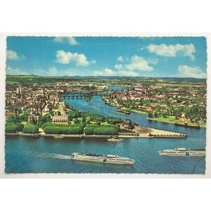 Vintage Koblenz Am Rhein, Deutsches Eck, Kruger 936/150 German Postcard Unposted